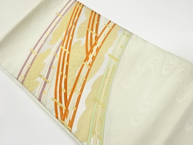 リサイクル　橋模様織出し名古屋帯